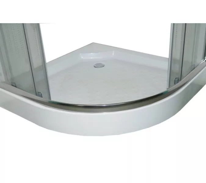 Душевой  уголок Z9111 PARLY с поддоном (90х90х193), Цвет стекла: с рисунком, Высота поддона: Низкий, Цвет профиля: Хром, Выбрать размер: 90х90, изображение 3