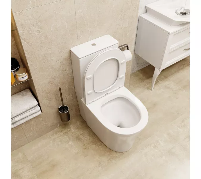 Унитаз Ceruttispa CT8916 SANTA напольный безободковый широкий, изображение 4