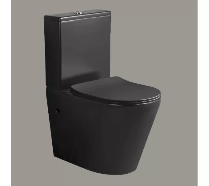 Унитаз Ceruttispa SELLA MB CT9865  напольный безободковый черный матовый, Выбрать цвет: Черный матовый, изображение 3