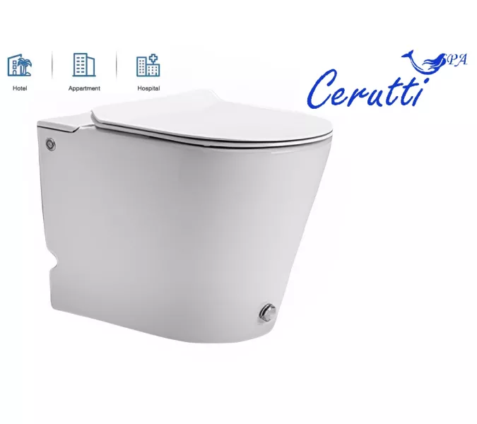 Унитаз Cerutti SPA CT7267 ARGENTERA Pulse приставной с функцией импульсного смыва, изображение 3