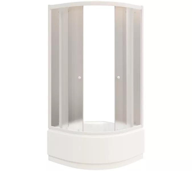 Душевой уголок ZF90 PARLY с поддоном, Цвет стекла: матовое, Высота поддона: Высокий, Цвет профиля: Белый, Выбрать размер: 90х90, изображение 6