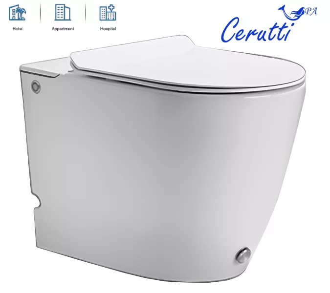 Унитаз  Cerutti SPA CT7264 BARBARIA Pulse приставной с функцией импульсного смыва, изображение 3