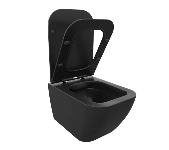 УнитазCeruttispa  MIMI Aria MB CT8920 подвесной безободковый черный матовый, изображение 5