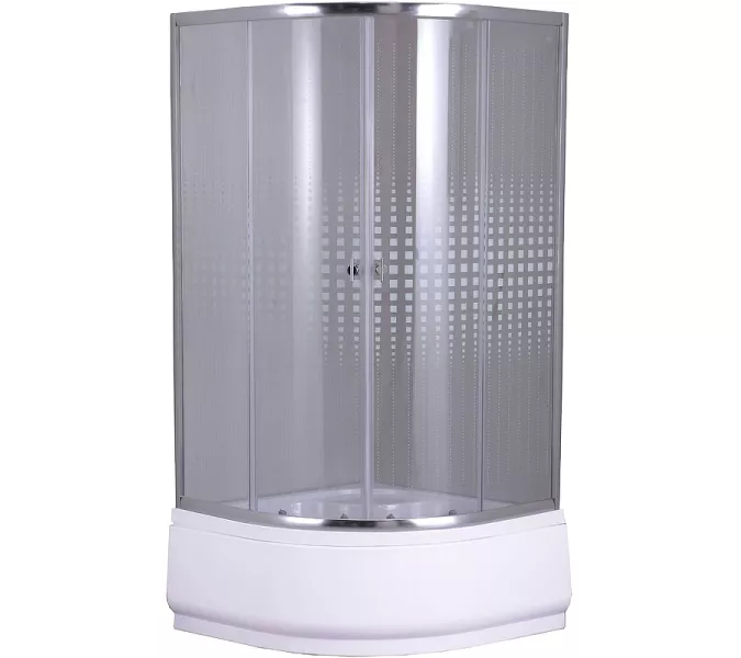 Душевой  уголок Z9011PARLY с поддоном, Цвет стекла: с рисунком, Высота поддона: Высокий, Цвет профиля: Хром, Выбрать размер: 90х90, изображение 2