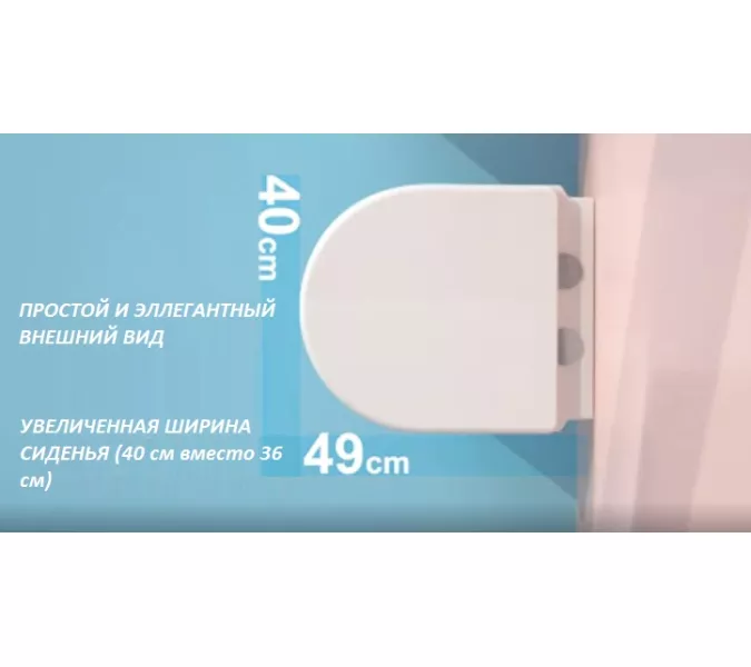 Унитаз Ceruttispa  SANTA Aria CT9666  подвесной безободковый широкий, изображение 5