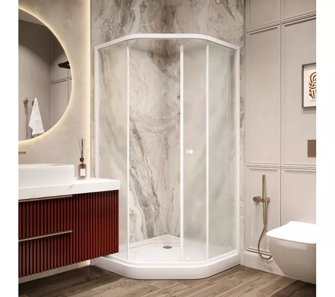 Душевой уголок ZEР91FR  PARLY с поддоном (90х90х197), изображение 2