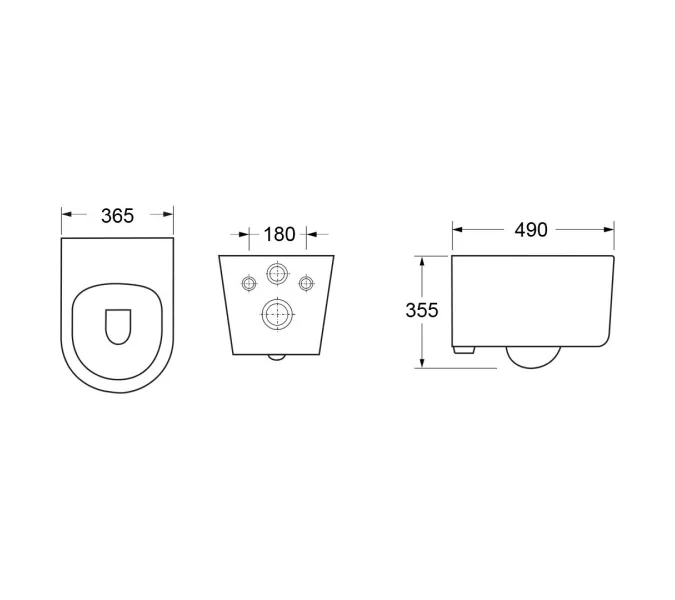 Унитаз Ceruttispa TANARO Aria MW CT9236  подвесной безободковый белый матовый, изображение 4