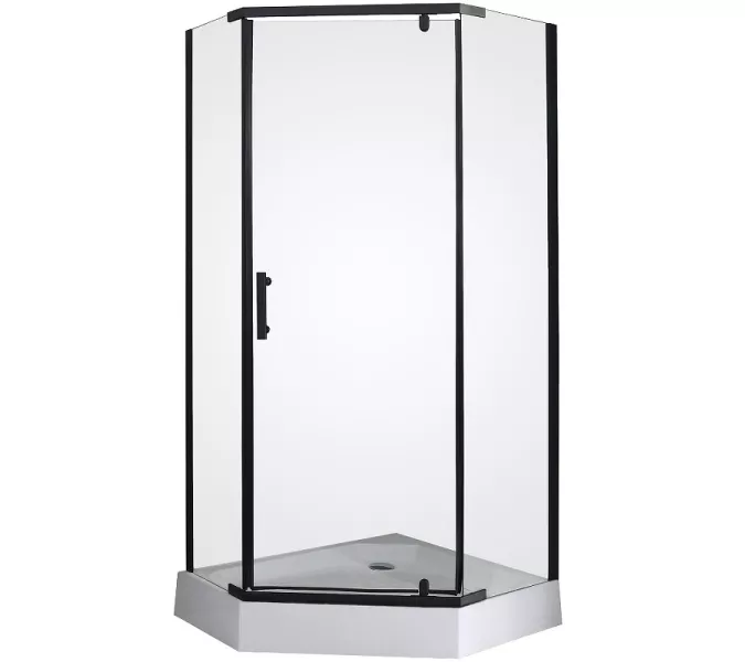 Душевой  уголок ZPE911BE  PARLY с поддоном, Цвет стекла: прозрачное, Цвет профиля: Черный, Выбрать размер: 90х90, изображение 3