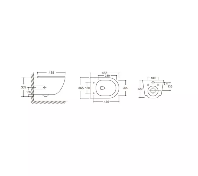 Унитаз Ceruttispa CT10017 ORLTER Aria MBF подвесной безободковый, черный матовый, изображение 7