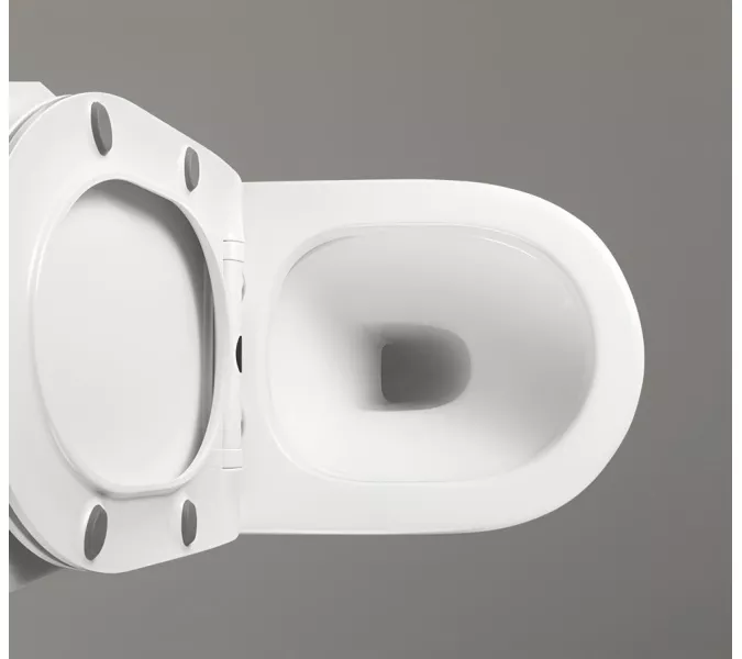 Унитаз Ceruttispa ORLTER CT9867  напольный безободковый белый, Выбрать цвет: Белый, изображение 5
