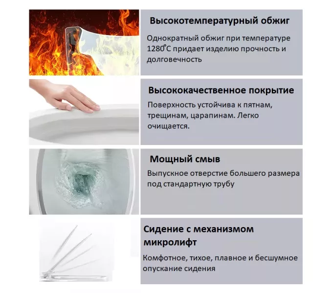 Унитаз  Ceruttispa  CT7841 VETTORE F приставной безободковый, изображение 6