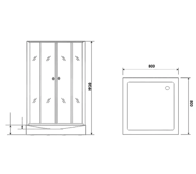 Душевой  уголок ZQ8111  PARLY с поддоном, изображение 5