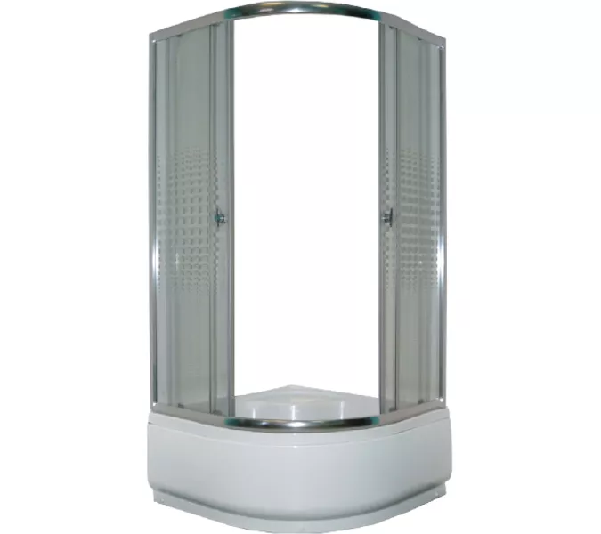 Душевой  уголок Z9011PARLY с поддоном, Цвет стекла: с рисунком, Высота поддона: Высокий, Цвет профиля: Хром, Выбрать размер: 90х90, изображение 3