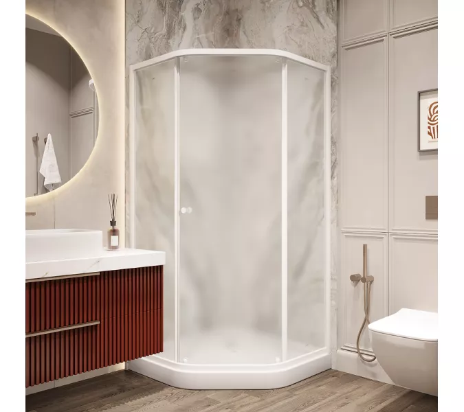 Душевой уголок ZEР91FR  PARLY с поддоном (90х90х197)