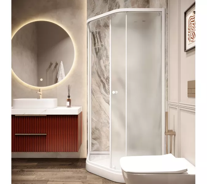 Душевой уголок ZEР91FR  PARLY с поддоном (90х90х197), изображение 3