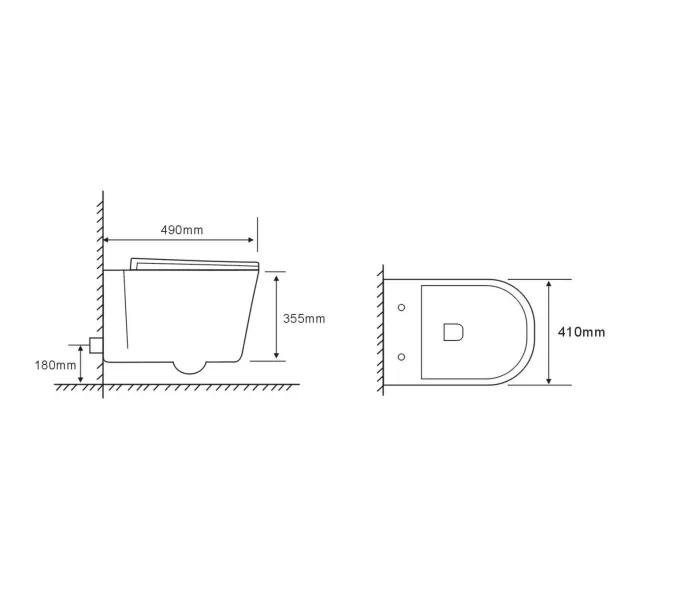 Унитаз Ceruttispa  SANTA Aria CT9666  подвесной безободковый широкий, изображение 7