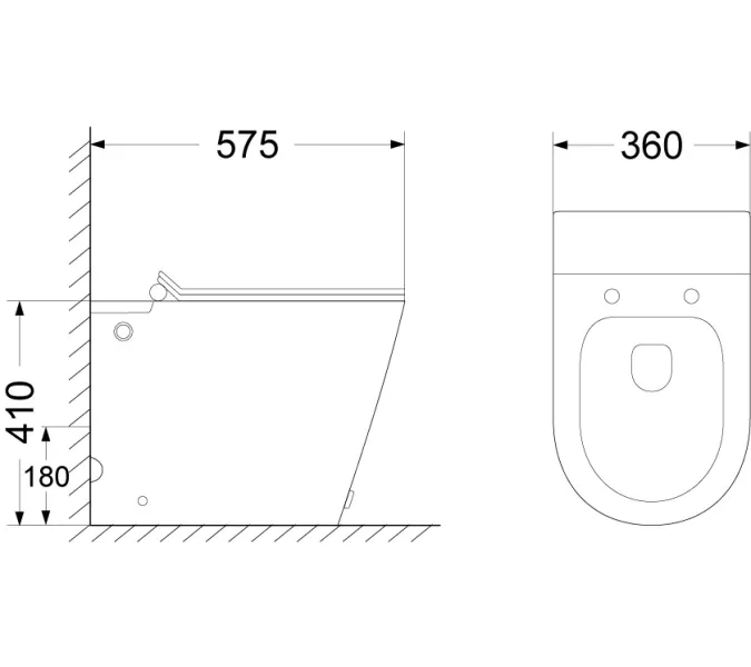 Унитаз Cerutti SPA CT7267 ARGENTERA Pulse приставной с функцией импульсного смыва, изображение 6