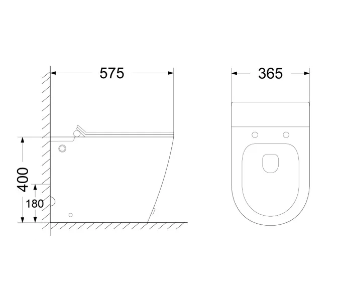 Унитаз  Cerutti SPA CT7264 BARBARIA Pulse приставной с функцией импульсного смыва, изображение 7