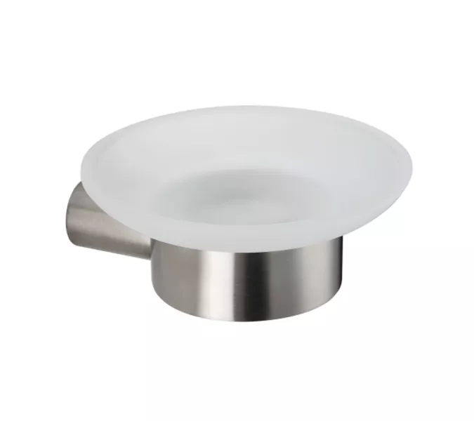 Мыльница стеклянная MELANA сатин хром MLN-865010-1