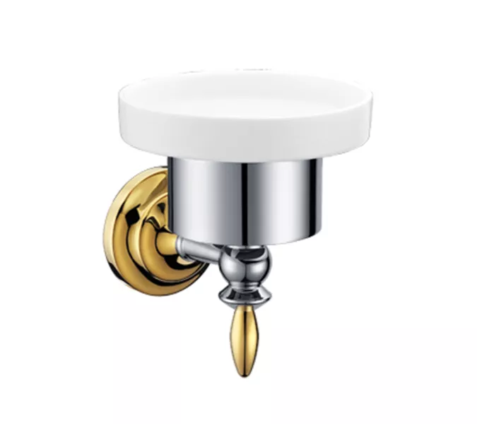 Мыльница  MELANA хром+золото MLN-820010-1