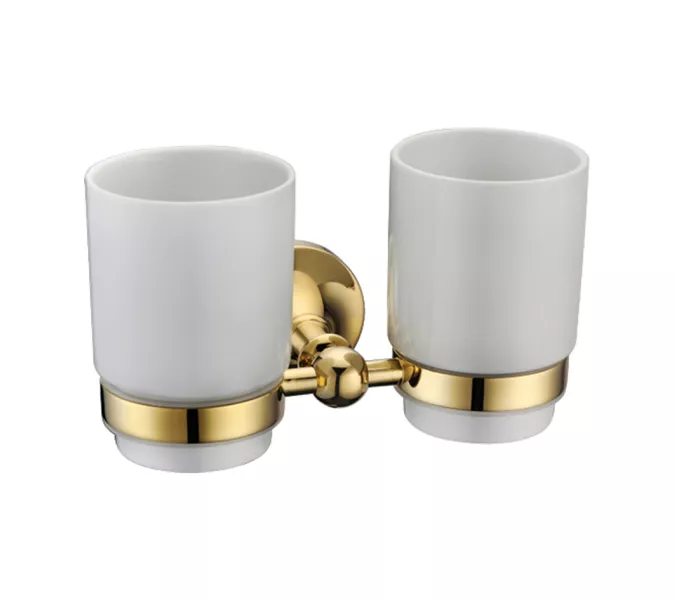 Стакан подвесной двойной MELANA золото MLN-821011