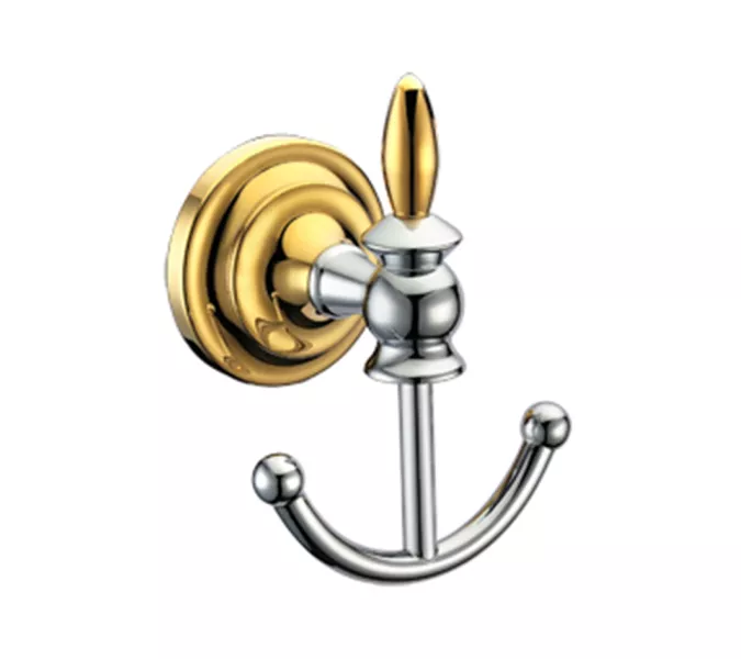 Крючок двойной MELANA хром+золото MLN-820008