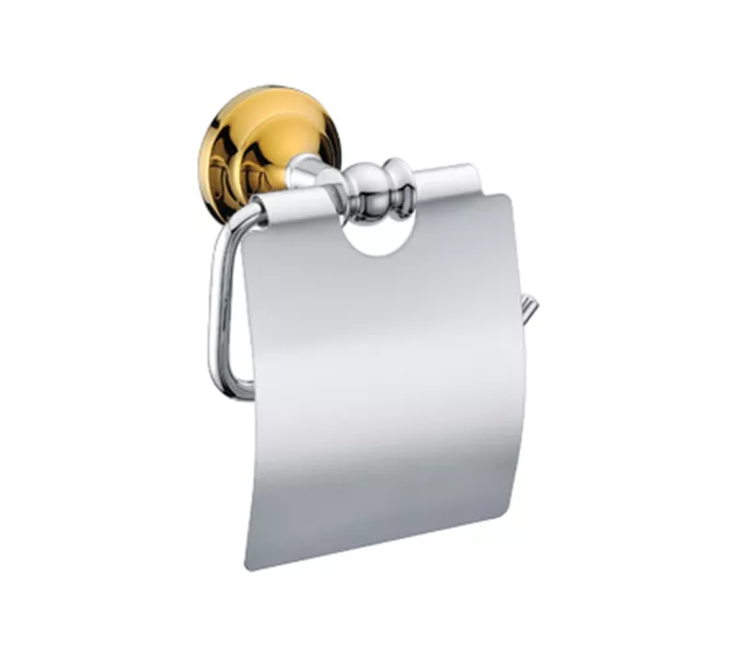 Держатель туалетной бумаги MELANA хром+золото MLN-820007