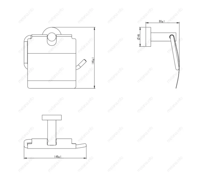Держатель туалетной бумаги MELANA сатин хром MLN-866007, изображение 2