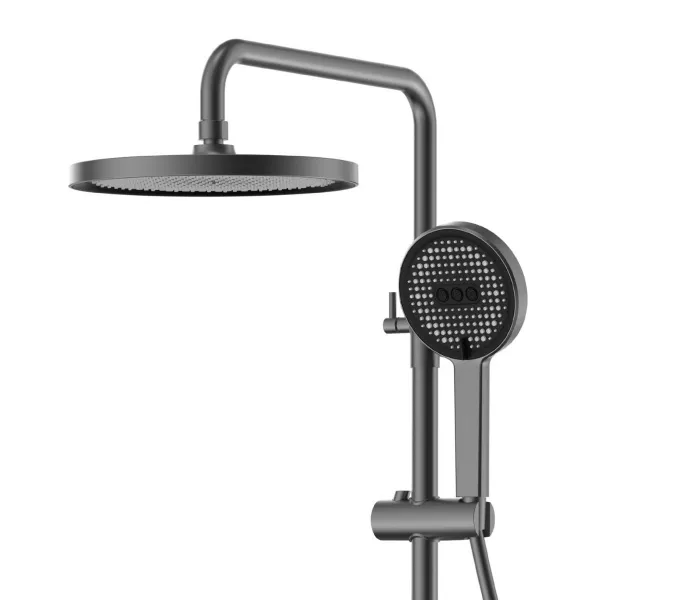 Душевая стойка ACWEN 17111QL оружейная сталь/золото, Выбрать цвет: Оружейная сталь, изображение 8