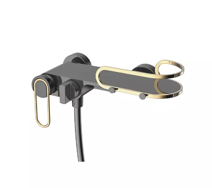 Душевая стойка ACWEN 17111QL оружейная сталь/золото, Выбрать цвет: Оружейная сталь, изображение 9