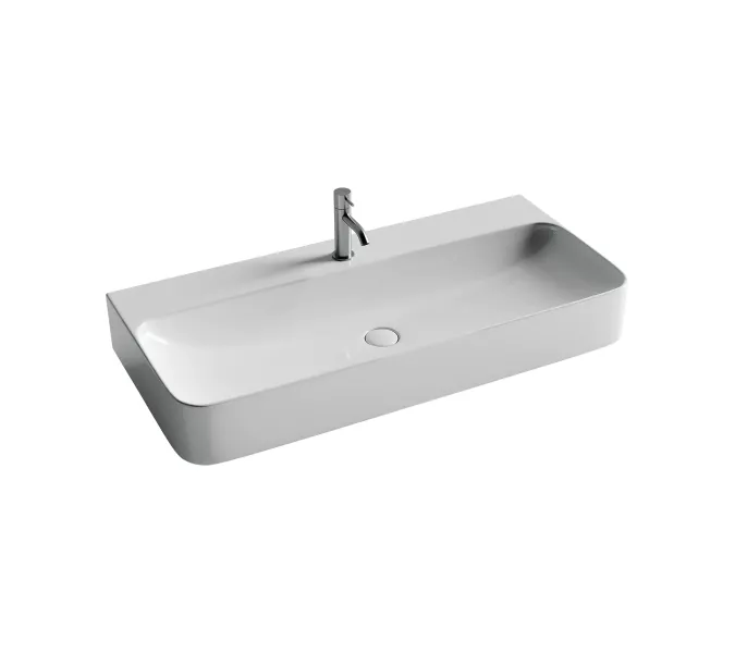Ceramica Nova Умывальник AURA с 1 отверстием для смесителя, без перелива 1000*470*135мм, Ширина , в см: 100