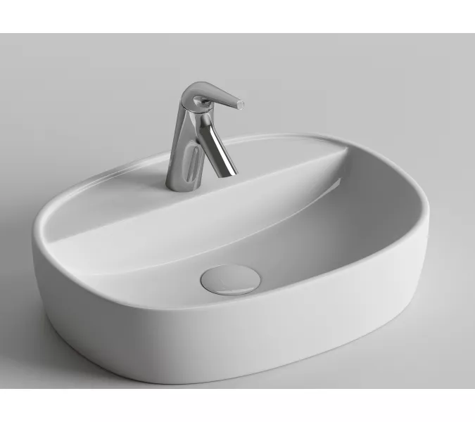 Умывальник Ceramica Nova накладной Element 500*380*120мм, с плоскостью под смеситель, Ширина , в см: 50, изображение 2