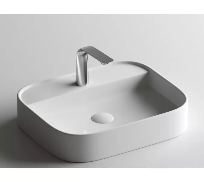 Умывальник чаша Ceramica Nova накладная прямоугольная Element 550*450*110мм