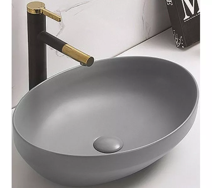 Раковина для ванной CeramaLux 78590MH, Выбрать цвет: Светло серый