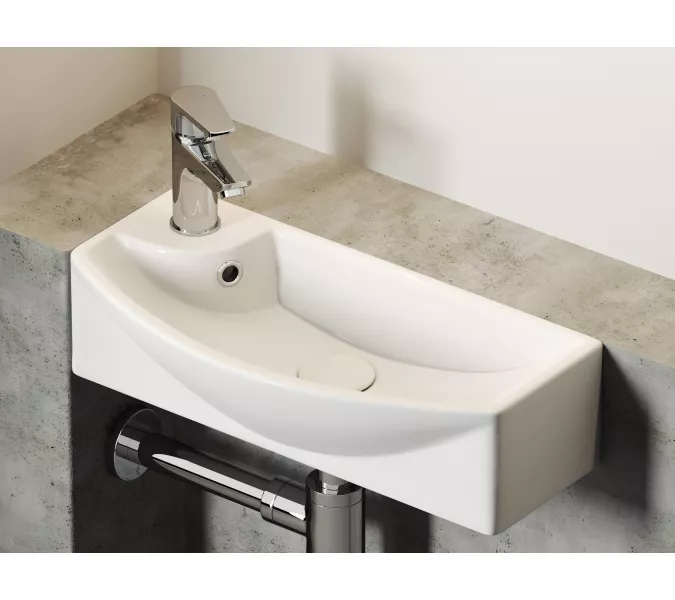 Умывальник Ceramica Nova подвесной прямоугольный с крепежом L/R Element 455*220*130мм, Ориентация: правая, изображение 2