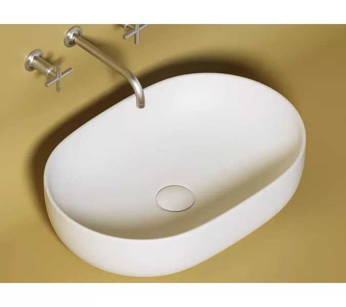 Умывальник чаша Ceramica Nova накладная овальная (цвет Белый Матовый) Element 600*415*135мм, Выбрать цвет: Белый матовый, изображение 2