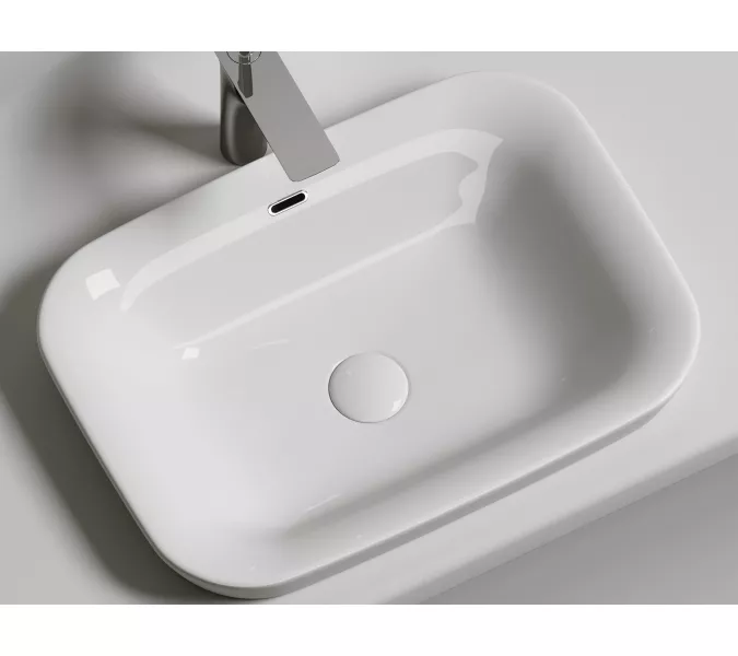 Умывальник Ceramica Nova прямоугольный встраиваемый сверху в столешницу Element 580*400*150мм, изображение 2