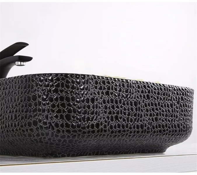 Раковина накладная прямоугольная CeramaLux LuxeLine D1305H004, изображение 2