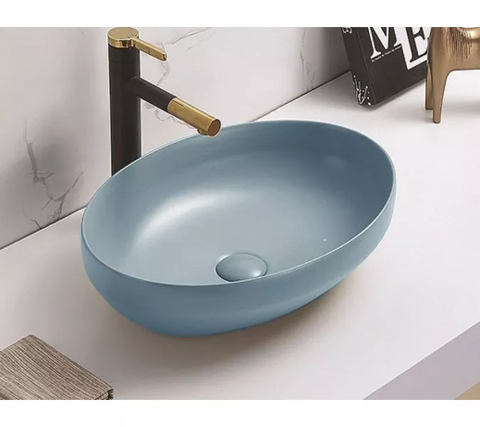 Раковина для ванной CeramaLux 78590MHL, Выбрать цвет: Голубой