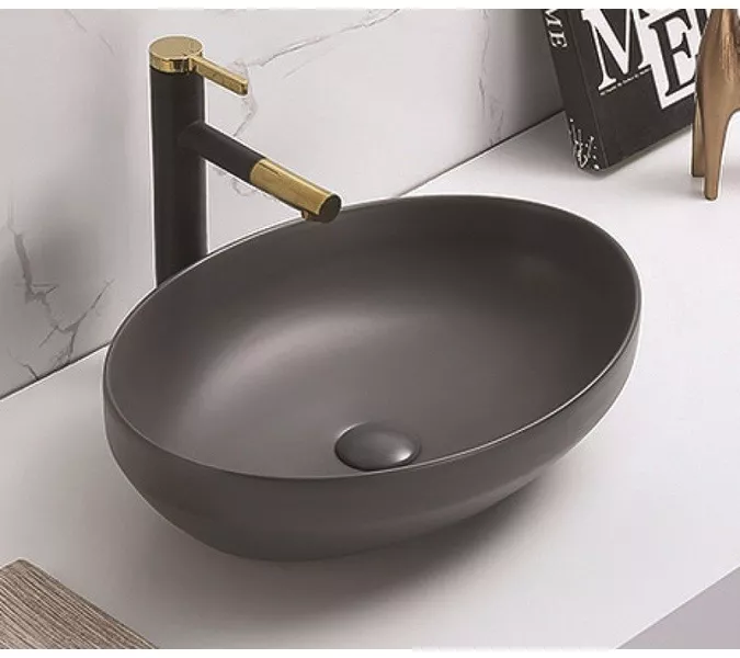 Раковина для ванной CeramaLux 78590MDH, Выбрать цвет: Серый