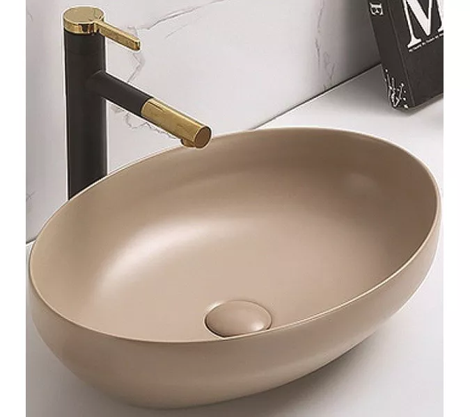 Раковина для ванной CeramaLux 78590MC, Выбрать цвет: Капучино