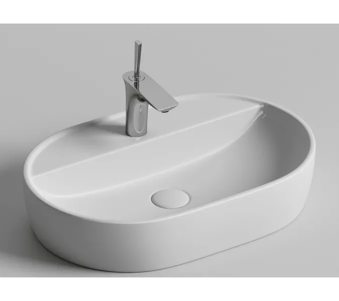 Умывальник Ceramica Nova накладной Element 600*400*125мм, с плоскостью под смеситель, Ширина , в см: 60, изображение 2