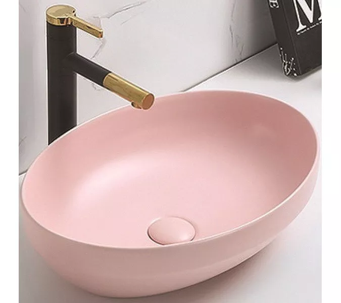 Раковина для ванной CeramaLux 78590MP, Выбрать цвет: Розовый