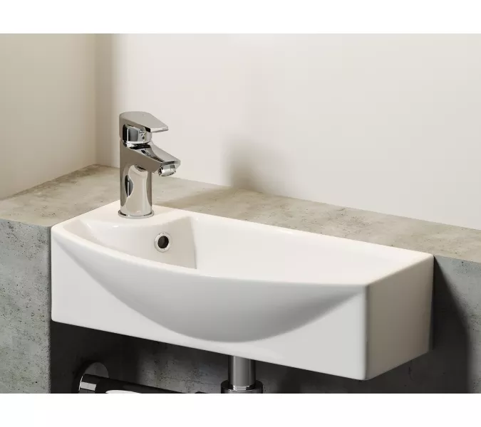 Умывальник Ceramica Nova подвесной прямоугольный с крепежом L/R Element 455*220*130мм, Ориентация: правая, изображение 3