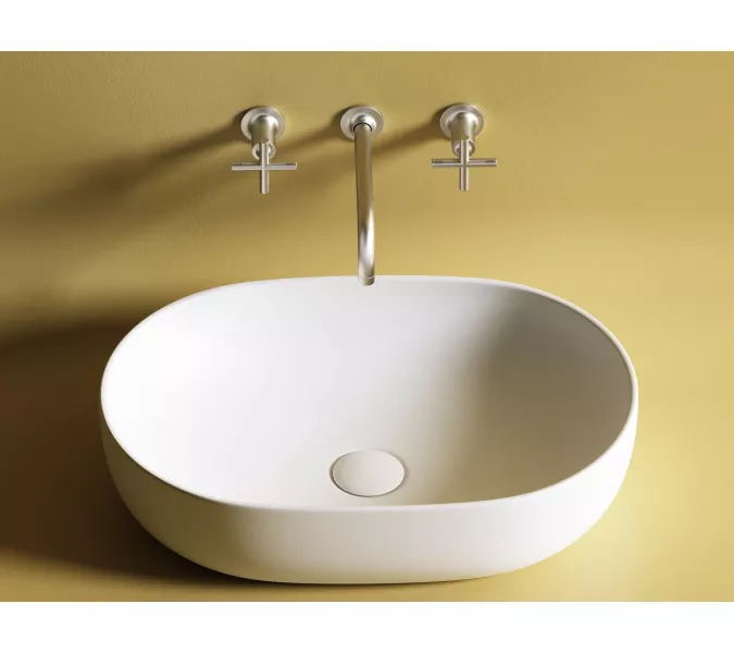 Умывальник чаша Ceramica Nova накладная овальная (цвет Белый Матовый) Element 600*415*135мм, Выбрать цвет: Белый матовый, изображение 3