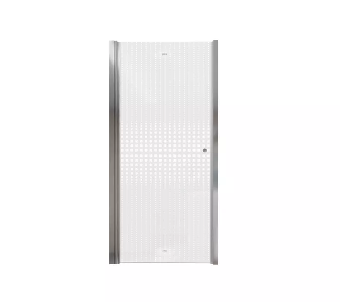 Дверь душевая  DE70/DE80/DE90  PARLY в нишу, Цвет стекла: с рисунком, Цвет профиля: Хром, Выбрать размер: 70, изображение 2