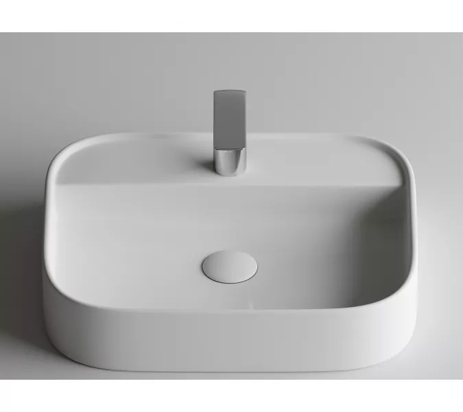 Умывальник чаша Ceramica Nova накладная прямоугольная Element 550*450*110мм, изображение 3