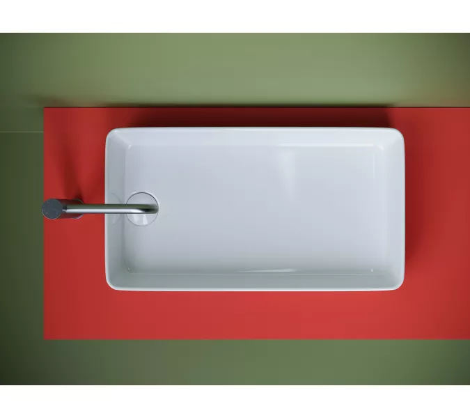 Ceramica Nova Раковина накладная со смещенным сливом, с возможностью установки на столешницу под стиральную машину, 620*340*110, цвет белый, изображение 2