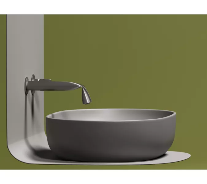 Умывальник чаша Ceramica Nova накладная овальная (цвет Антрацит Матовый) Element 600*415*135мм, Выбрать цвет: Серый, изображение 4