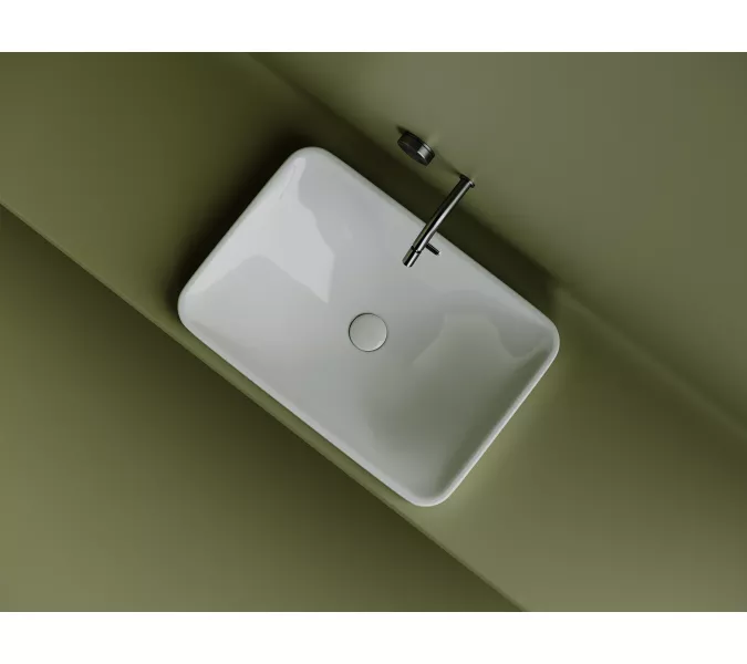 Ceramica Nova Умывальник прямоугольный встраиваемый сверху в столешницу Element 605*415*185мм, изображение 3